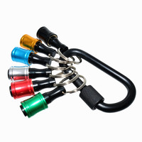 Lot de 6 supports de tournevis hexagonaux de 1/4 pouce avec porte-clés, barre d'extension, support de vis à changement rapide pour la plupart des outils électriques
