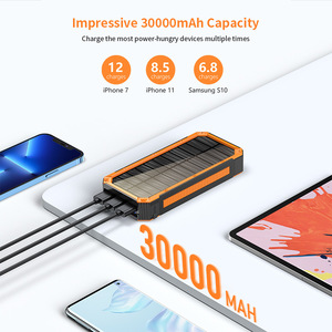Außenwandern wasserdichte Solarpanel-Powerbank schnell aufladbare Strombatterien 20000mah für Smartphone und Handys - Product Image 5