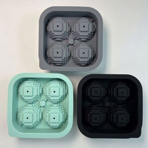 Molde de Silicona 3D Ecológico y Portátil para Cubitos de Hielo, de Grado Alimenticio, con 6 Cavidades, para Hacer Helados, con Logotipo Personalizado, Sostenible y Reutilizable - Product Image 1