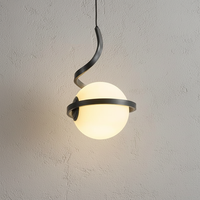 Lustre en spirale, nouveau design, verre artistique, cuivre, pour salle à manger, salon, luminaire suspendu, lustre pour plafond haut