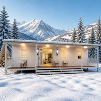 Maison Modulaire Préfabriquée Personnalisée avec Porche Avant, Rampe de Terrasse et Porte d'Entrée Vitrée pour Projet de Construction à l'Exportation
