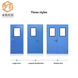 أبواب غرف نظيفة صناعية من الفولاذ المقاوم للصدأ من شركة واي تي الطبية مع ختم تي بي إي وقلب من الألومنيوم على شكل خلية النحل، معتمدة من الآيزو/سي إي للاستخدام في المستشفيات - Product Image 2