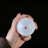 Billes en plastique creuses personnalisées de 10 mm à 100 mm, sphères en PP, PE, PTFE, billes rondes en plastique creuses blanches avec trou