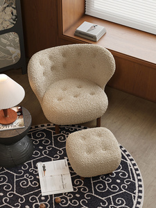 Divano singolo moderno Designer in legno massello piccolo <span class=keywords><strong>Petra</strong></span> francese Casual pigro divano a sedia singola - Product Image 3