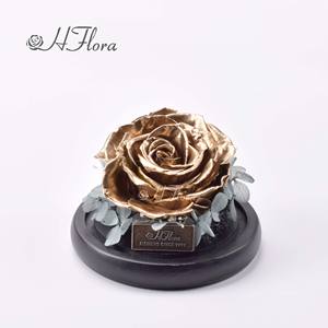 ورود خالدة في زجاج من هفلورا، مجموعة هدايا زهور محفوظة بالجملة، وردة أبدية في قبة زجاجية لعيد الحب - Product Image 6