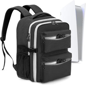 Sac à dos de voyage pour PlayStation 5/PS4/Xbox One <span class=keywords><strong>XS</strong></span>-Étui de transport pour console de jeu avec poches, gris - Product Image 1
