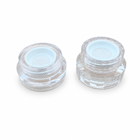 Pot à poudre libre en maille élastique 2,5g+3g, haute transparence, rond et à facettes, portable, en plastique PS, pour voyage