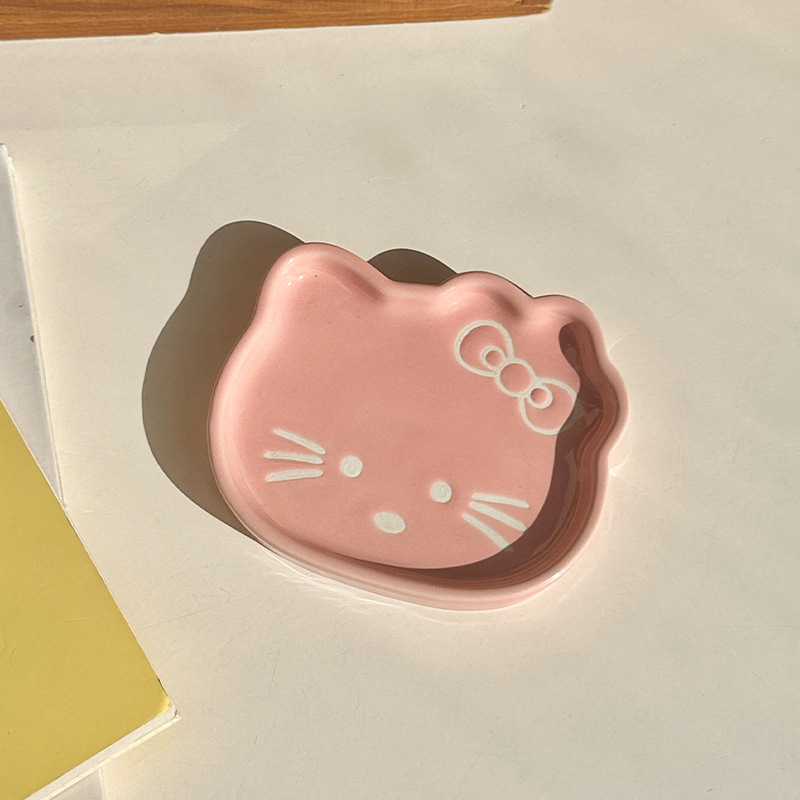 Condiment dish-pink cat
