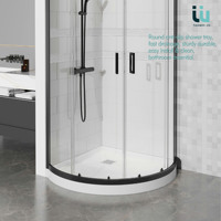 Plateau de douche rectangulaire de luxe Twowinco pour suite principale, base de douche antidérapante sans joint pour la décoration intérieure