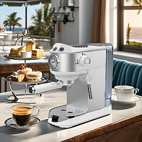 Máquina de Café Espresso Comercial 2 en 1 Profesional de Alemania, Espumador de Leche Italiano para Cappuccino, para Uso en Hoteles - Product Image 3