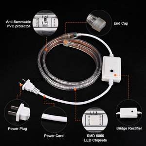 Không thấm nước 5050 <span class=keywords><strong>SMD</strong></span> ánh sáng IP65 220V 50m linh hoạt thay đổi độ sáng từ xa Wifi ngoài trời trong nhà trang trí bán buôn thanh vườn chiếu sáng - Product Image 5
