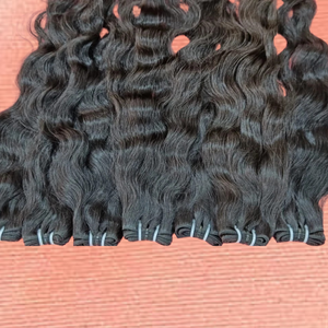 Extensiones de cabello humano crudo virgen indio de la mejor calidad: paquetes de cabello crudo Premium natural alineados con cutícula - Product Image 5