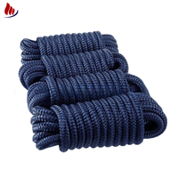 Ligne d'amarrage marine en polyéthylène PE à double tressage haute résistance 6 mm 8 mm 10 mm 12 mm résistante aux intempéries pour l'ancrage des bateaux