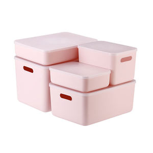 Organizzatore di stoccaggio in plastica rosa piccolo tipo piatto coperchio <span class=keywords><strong>per</strong></span> <span class=keywords><strong>ufficio</strong></span> Desktop <span class=keywords><strong>per</strong></span> uso domestico - Product Image 6