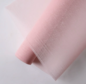 48CMX 5Y High Quality Eco-Friendly Light Pink Linen Fabric <b>Flower</b> Wrapping Paper Roll Mesh <b>Bouquet</b> <b>for</b> Wedding Christmas Gifts - Product Image 1