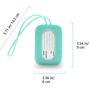 Targhetta per bagagli in Silicone colorato personalizzato porta etichette morbide per valigie con etichetta di indirizzo della carta d'identità alla moda etichetta per il bagaglio - Product Image 5