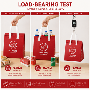 Bolsa Térmica de Papel Aluminio para Entrega de Alimentos, Bolsa Aislante para Comida para Llevar, para Empaque de Alimentos Calientes y Fríos - Product Image 6