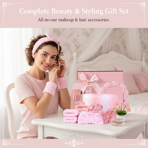 Coffret Cadeau Beauté Rose Tendance 2026, Kit d'Outils de Maquillage Doux et Adorable pour Femmes, Pratique pour Usage Quotidien et Cadeaux - Product Image 4