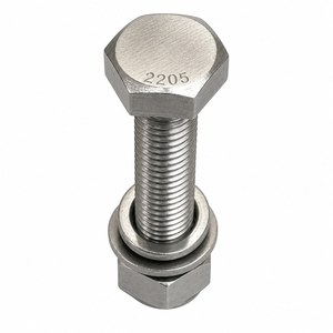 Perno Hexagonal Dúplex M16x90 2205 Personalizado, Rosca Completa, Pasivado por Decapado, para Desalinización, con Marca CE, para Estructuras de Acero, Servicio OEM - Product Image 1