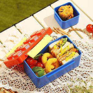Leak Proof Lunch Box Kids Stackable Lunch Box Salad Box Oxford Block Brick Design for Kids Picnic Travel - Product Image 4
