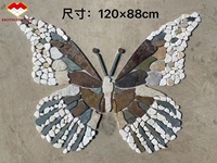Kustom Waterjet Marmer Mosaik Latar Belakang Dinding Indah Desain Vas Bunga Batu Mosaik Seni Mural