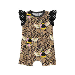 Monos sin mangas con volantes para niñas, pelele informal para bebés y niños pequeños - Product Image 2