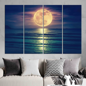Sérénité côtière : Tableau imprimé sur toile, décoration moderne pour la maison, lot de 4 toiles - Product Image 3