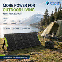 Panneau solaire pliable 400W, monocristallin, ETFE, IP67, avec MC4, pour station d'alimentation, camping, extérieur