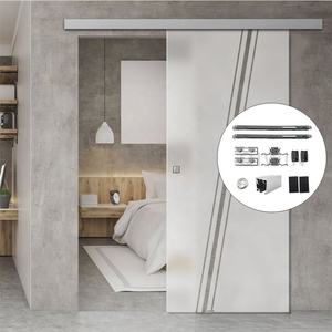 Sistema de puerta corredera de riel de aluminio de fácil instalación Diseño de puertas de ducha Herrajes para puertas de vidrio para sala de cocina - Product Image 6