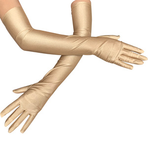 Gants longs de protection solaire d'été pour femmes, fins, pour soirées et occasions formelles, <span class=keywords><strong>mitaines</strong></span> noires, blanches, rouges, champagne, accessoires de robe - Product Image 5