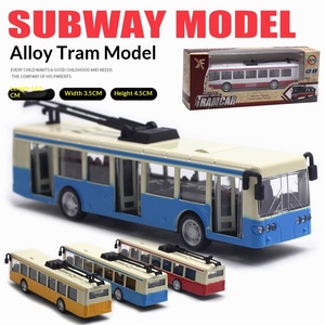 Modellino in lega di autobus, <span class=keywords><strong>tram</strong></span> e metropolitana, con funzione pull-back, 3 porte, suoni e luci, auto <span class=keywords><strong>giocattolo</strong></span> con controllo della forza, nuovo <span class=keywords><strong>giocattolo</strong></span> in metallo di successo - Product Image 2