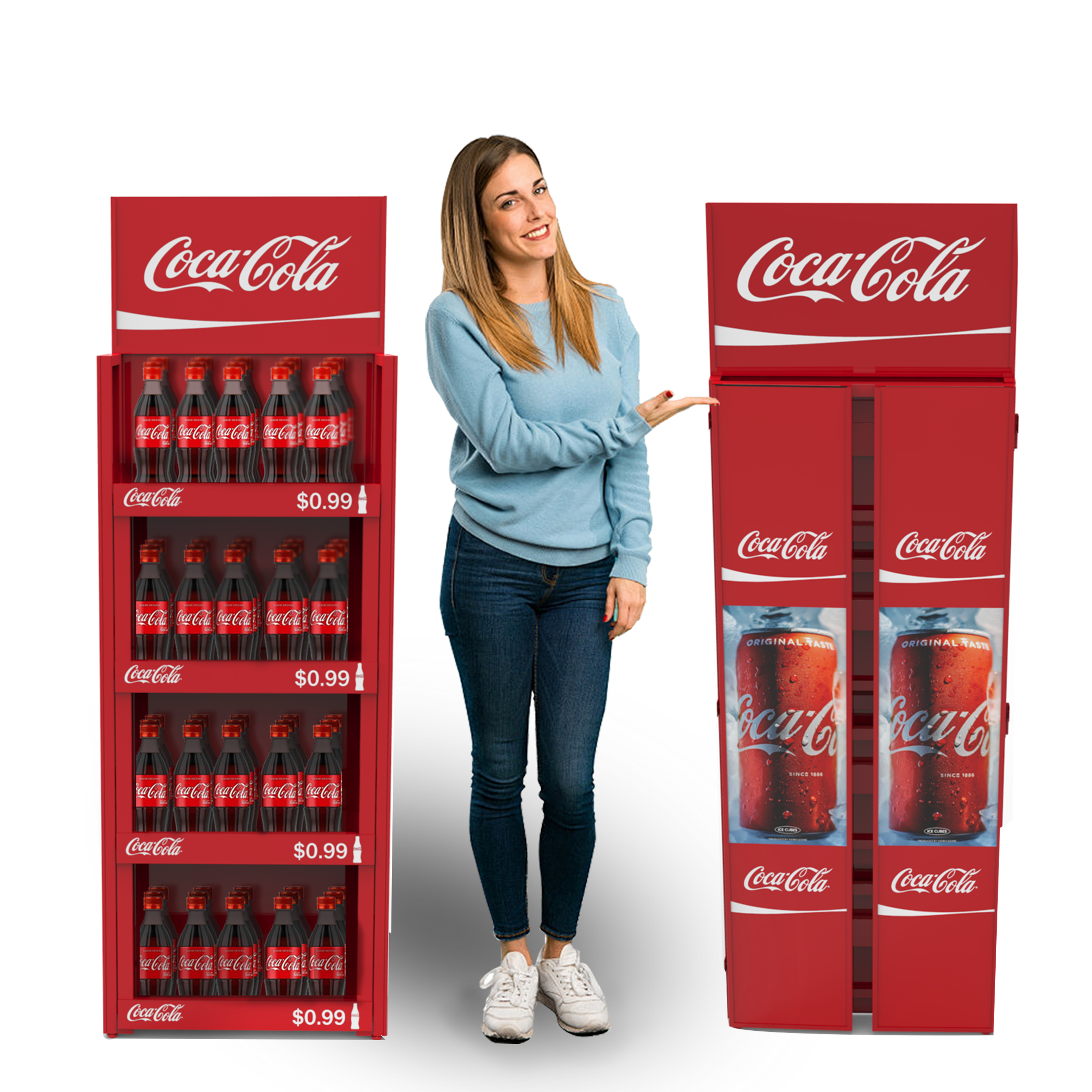 Apache 4-Tier Metal Beverage Cans Drinking Bottles Display Rack Foldable Floor Standing Advertising Custom Logo for Retail Shops — view 1