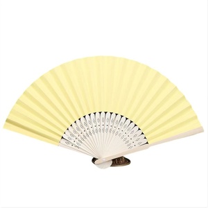 Abanico de Papel en Blanco <span class=keywords><strong>para</strong></span> <span class=keywords><strong>Pintar</strong></span> y Dibujar, Abanico Plegable de Color Caramelo, Marco de Bambú Hueco Hecho a Mano, Personalizable, Regalo Promocional - Product Image 2