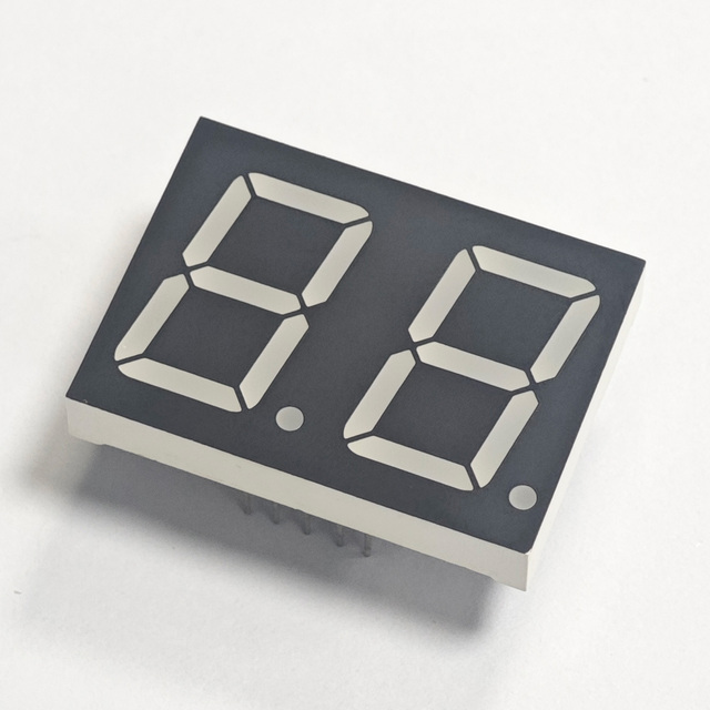 7 Segment LED Display 0.8 Inch 2 Digit White Large Screen High Bright Industrial Equipment Digital Gear Count Readout Status