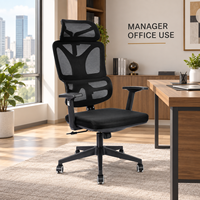 Chaise de bureau ergonomique moderne en maille avec accoudoirs 3D, hauteur réglable, pivotante, pour l'école et l'usage commercial