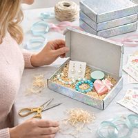 Großhandel Glänzend Laminierte Schmuckzubehör-Papierbox Versandbox für Seife, Halsketten, Ohrringe, Armbänder und Geschenke