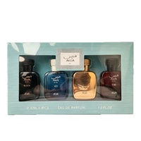 Lot de 4 mini-parfums arabes boisés, floraux et agrumes frais de 30 ml, coffret cadeau, eau de parfum longue durée pour femme