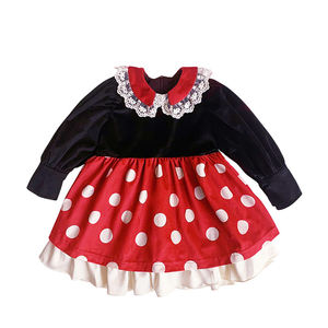 <span class=keywords><strong>Bambina</strong></span> con pois <span class=keywords><strong>Minnie</strong></span> Costume Costume festa di compleanno <span class=keywords><strong>vestito</strong></span> in Tulle con fascia per le bambine - Product Image 1