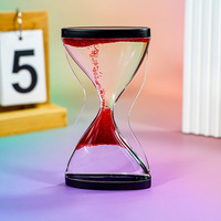 Entonnoir à eau liquide en plastique, minuteur, horloge à sable, sablier en acrylique coloré ABS, artisanat