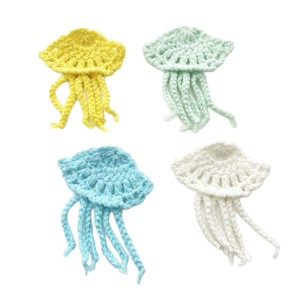Breloques Appliquées Série Océan au Crochet, Charmes de Sac et Décorations Suspendues, Ornements Souples pour Vêtements, Idéales pour Veste, Chapeau, Écharpe, Sac Fourre-tout - Product Image 5