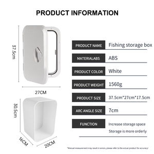 Boîte de rangement pour la pêche en mer avec verrou rotatif, trappe de pont de bateau, bac à poissons vivants avec couvercle et trou de drainage pour yacht et camping-car - Product Image 3