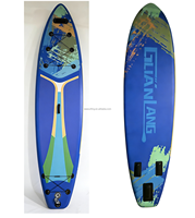 Planche à pagaie gonflable (SUP) de 335 cm (11 pieds) - Matériel PVC Utilisation en eaux océaniques Comprend une pompe Kit de réparation Convient aux débutants