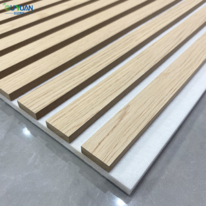 Paneles Acústicos Decorativos Modernos para Interiores, Insonorizantes, <span class=keywords><strong>Acabado</strong></span> en Melamina, Madera de Roble Blanco, Ecológicos, Ignífugos, para Grabación - Product Image 2