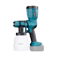 Pulvérisateur de peinture haute vitesse 18V, 2 conteneurs, meubles faciles à nettoyer pour les consommateurs Makita 18V LXT