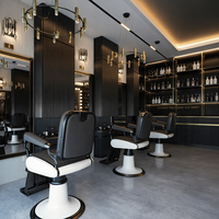 Fauteuil de Barbier Moderne, Chaise de Coiffure Hydraulique pour Salon de Coiffure