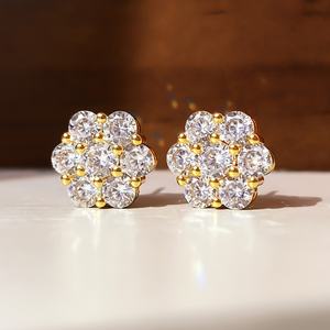 Bling Gemstone Stud <b>Earrings</b> 18K Gold Plated Jewelry Square Zircon Trendy <b>Earrings</b> <b>Women</b> - Product Image 5