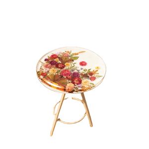 Tavolini da Caffè in Resina Epossidica con Fiori di Rosa Essiccati Veri, Artigianali, per Arredamento <span class=keywords><strong>e</strong></span> Mobili - Product Image 1