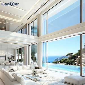 As2047 cửa sổ kính ba lớp hiện đại cho khách sạn hình ảnh lớn Cửa Sổ Màu Đen toàn cảnh cửa sổ sàn Trần cố định treo nhà máy - Product Image 5