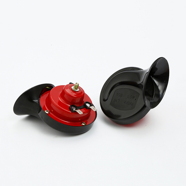 Waterproof 2-Way ABS Super Car Horn with Relay 12V/24V Electric Snail Horn 105dB Sound Level Universal Fit