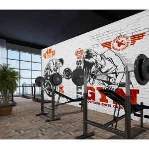 <span class=keywords><strong>Papier</strong></span> <span class=keywords><strong>peint</strong></span> photo personnalisé, revêtement <span class=keywords><strong>de</strong></span> gymnastique, poids-plume, barre <span class=keywords><strong>de</strong></span> Fitness - Product Image 1